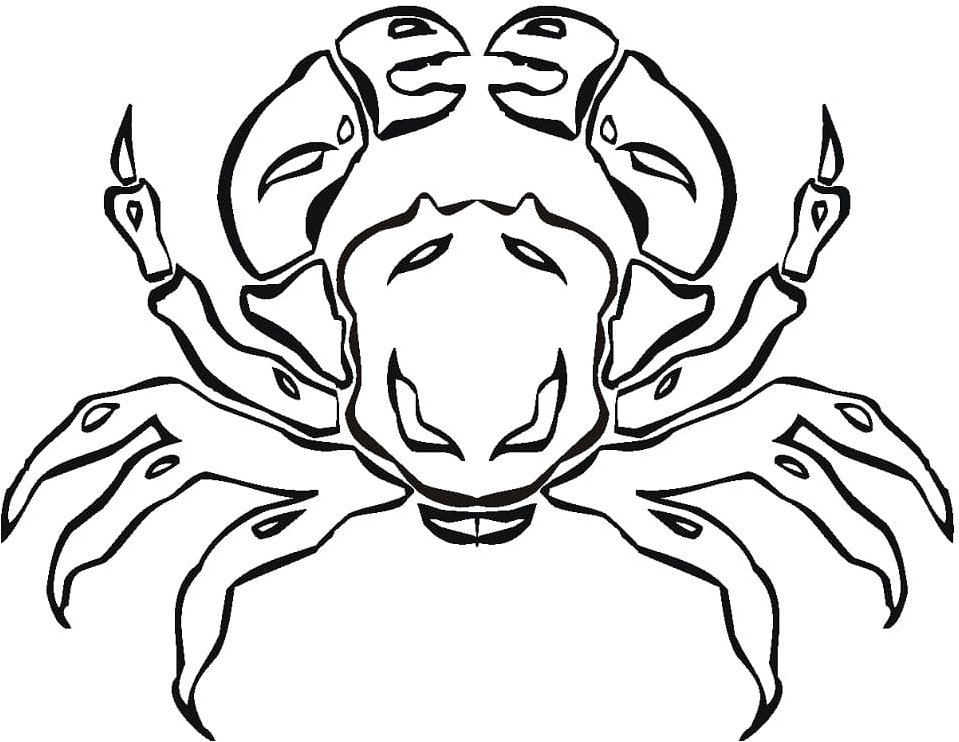 A Seashore Crab Coloring Page