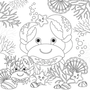 Charming Crustaceans Coloring Page