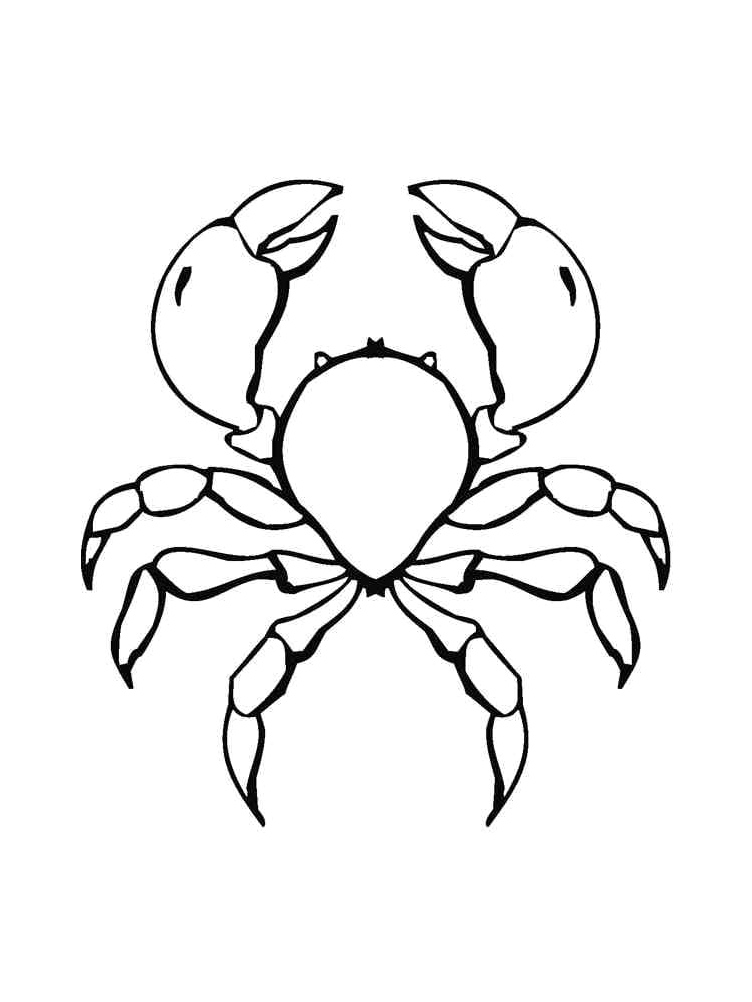 Simple Crab Coloring Page