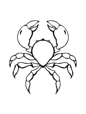 Simple Crab Coloring Page