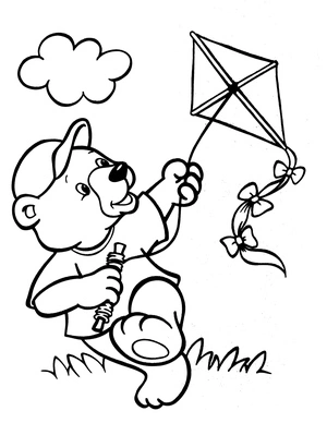 Adorable Bear Coloring Page Coloring Page