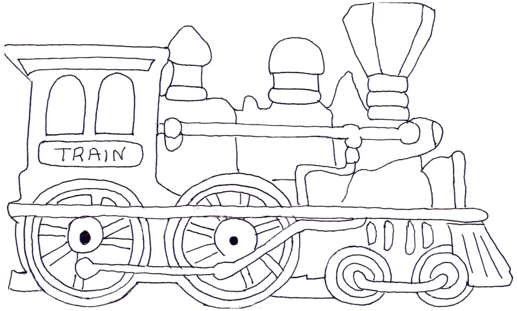Train Color Fun Coloring Page