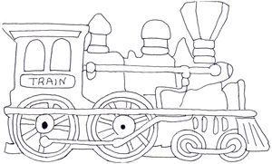 Train Color Fun Coloring Page