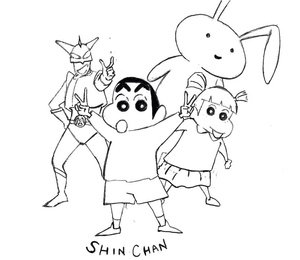 Coloring page of Crayon Shin-chan
