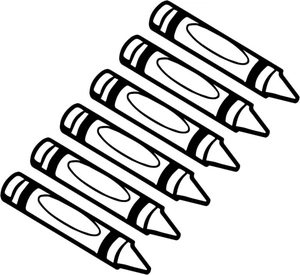 "Creative Colors with Crayons" Coloring Page