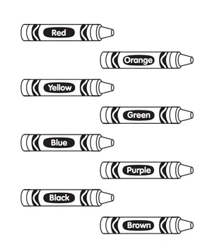 Full Set of Crayons Coloring Page