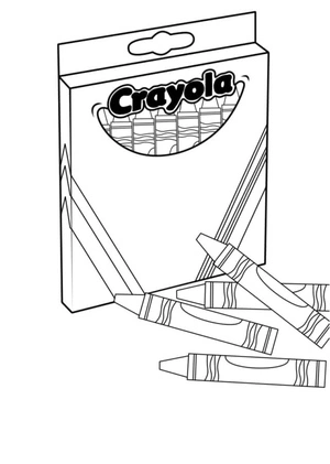 Simple Crayons Coloring Page