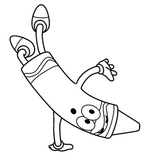 Talented Chalk balancing on a hand Coloring Page