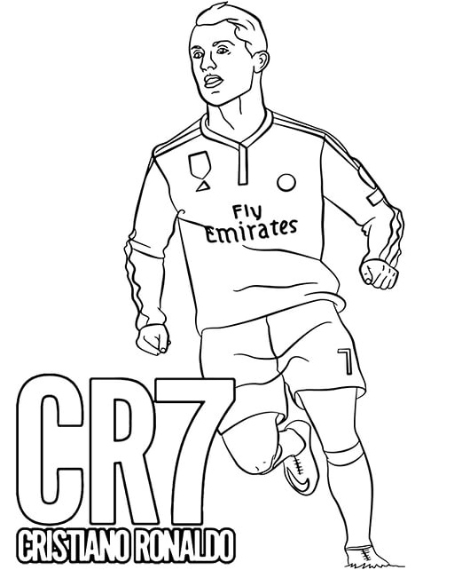 Cristiano Ronaldo Coloring Page