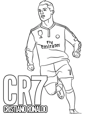 Cristiano Ronaldo Coloring Page