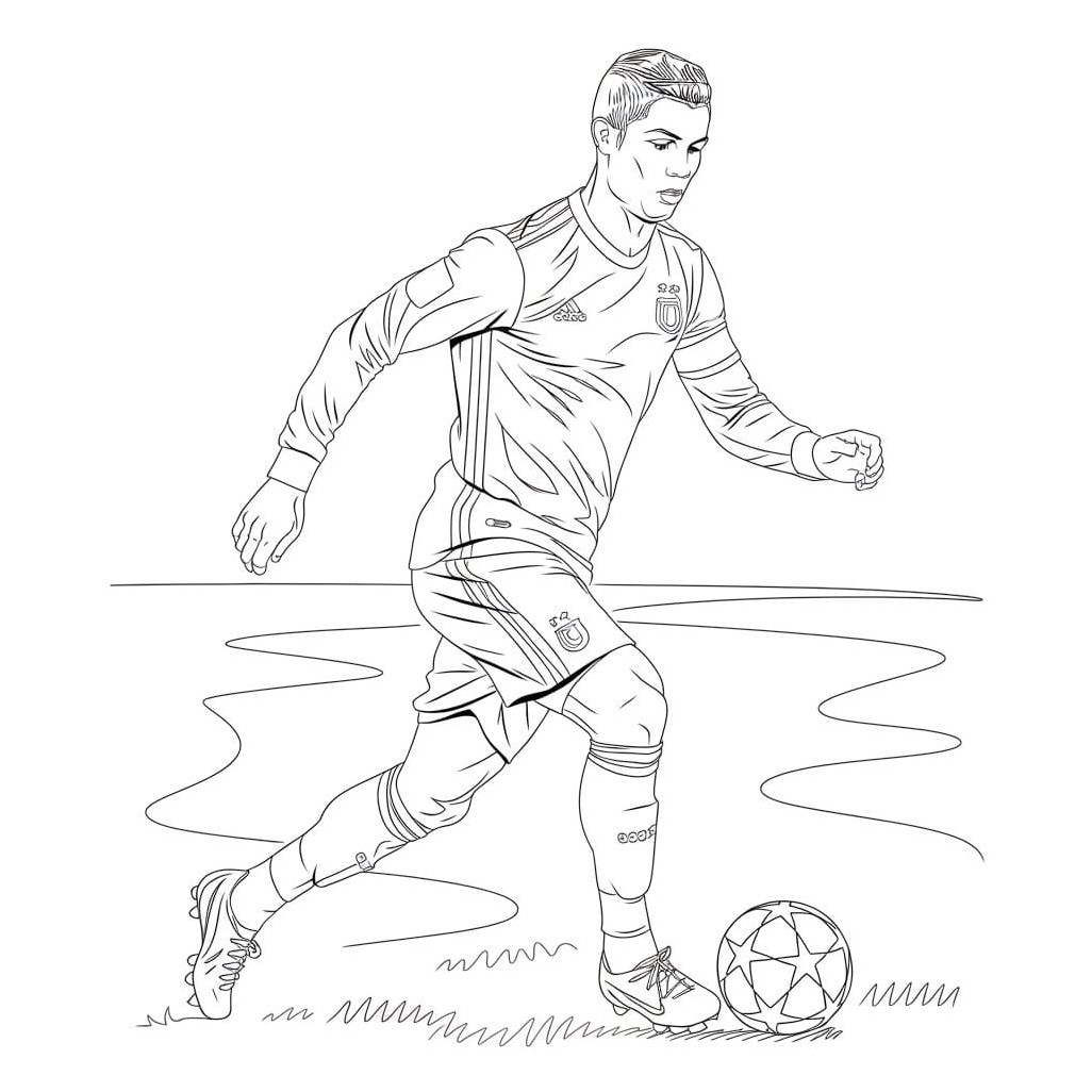 Cristiano Ronaldo: A Phenomenal Athlete Coloring Page