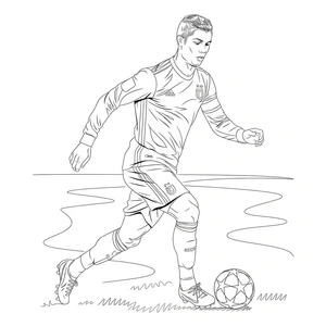 Cristiano Ronaldo: A Phenomenal Athlete Coloring Page