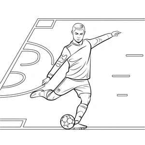 Cristiano Ronaldo: A True Legend Coloring Page