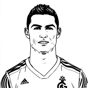 Happy Cristiano Ronaldo Coloring Page