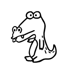 A Small Crocodile Coloring Page