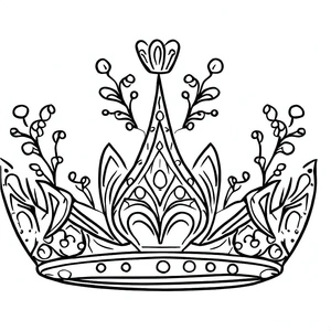 Regal Crown Coloring Page