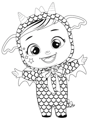 Bruny the Cry Baby Coloring Page