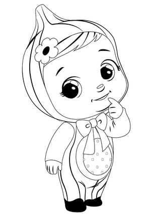 Coconut Koko from Cry Babies Coloring Page