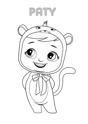 Paty the Cry Baby Coloring Page