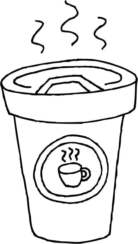 Coffee Cup Coloring Page Coloring Page