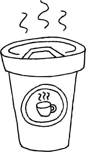 Coffee Cup Coloring Page Coloring Page