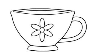 Flower in a Cup Coloring Page