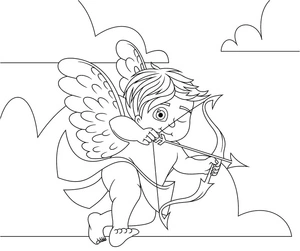 Printable Cupid Coloring Page Coloring Page
