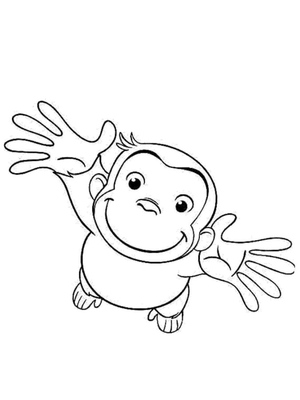 Curious George in a Simple Style
