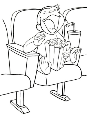 George chuckles at a funny film