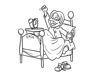 Daily Morning Routine Coloring Page
