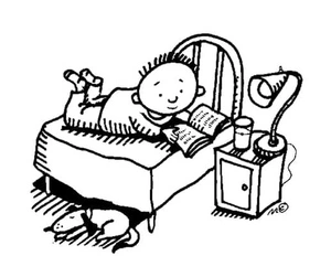 Develop the habit of doing homework daily as part of your routine. Coloring Page
