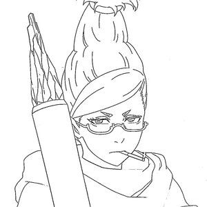 Ayase Seiko from Dandadan Coloring Page