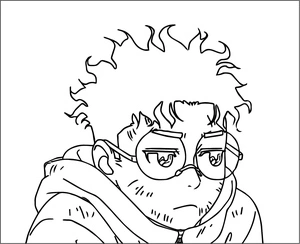 Dandadan Adventures with Orakun Coloring Page