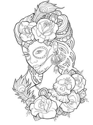 An Everlasting Icon of Dia de los Muertos Coloring Page