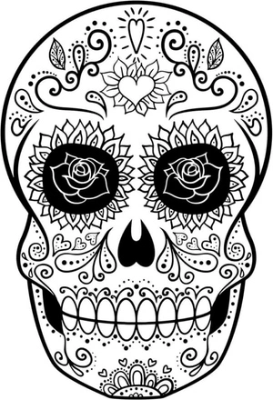 Dark Skull Coloring Page