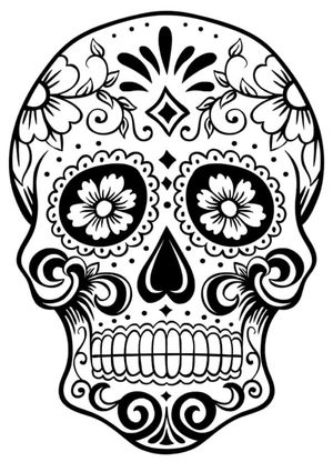 Day of the Dead Coloring Page Coloring Page