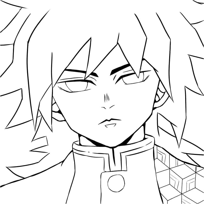 Demon Slayer: Tomioka Coloring Page