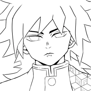 Demon Slayer: Tomioka Coloring Page