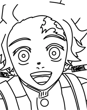 Tanjiro Tanjiro Coloring Page