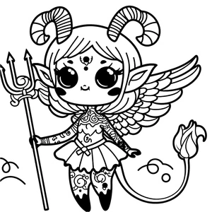 Charming Spirit Coloring Page