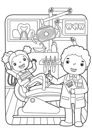 Dental Basics Coloring Page