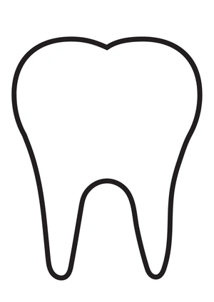 Simple Toothbrushing and Oral Health Coloring Page