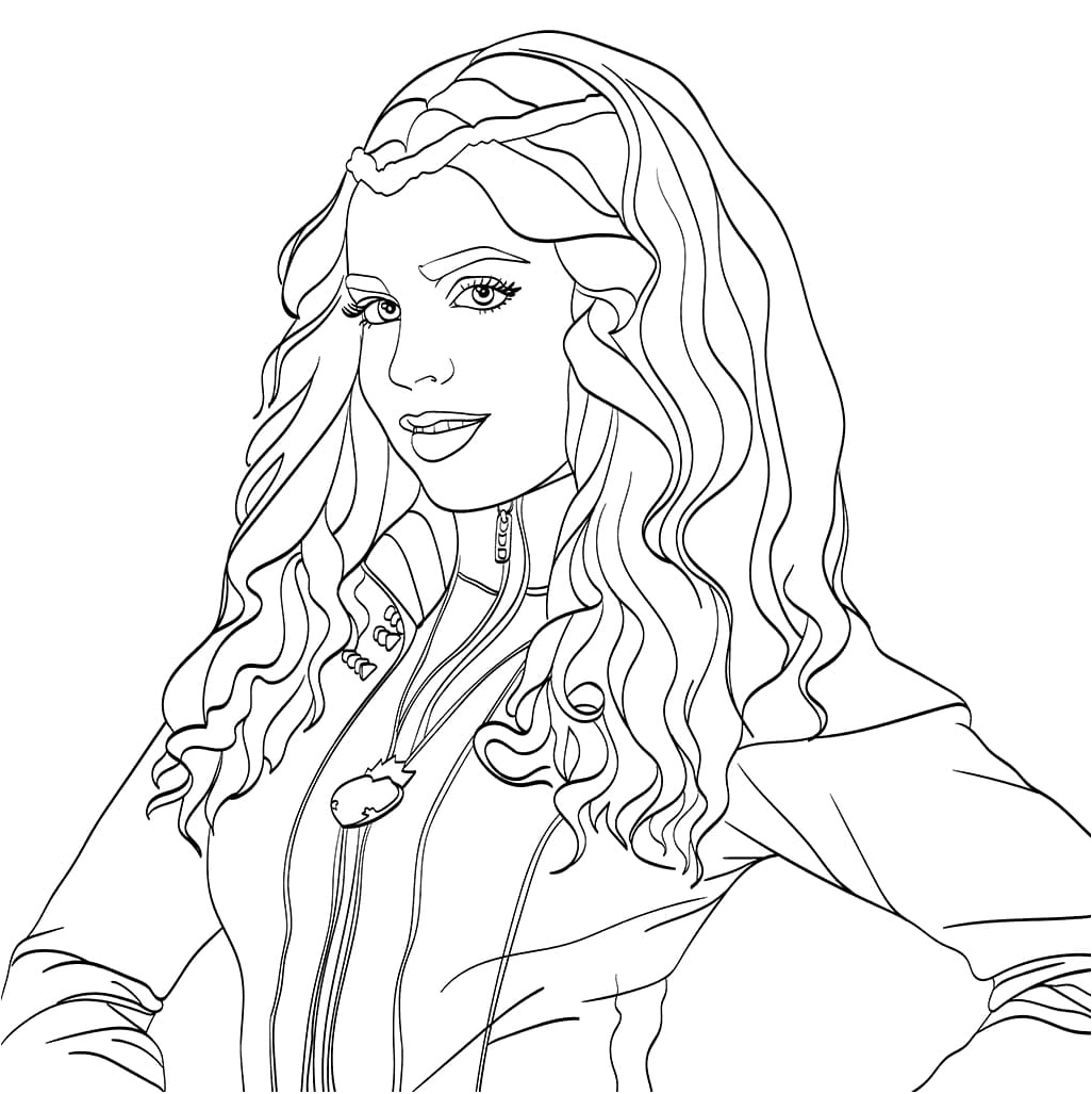 Evie from Descendants Coloring Page
