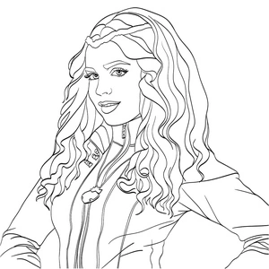 Evie from Descendants Coloring Page