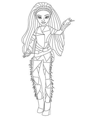 Uma from Descendants Coloring Page