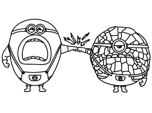 Dave and Jerry as Mega Minions Coloring Page