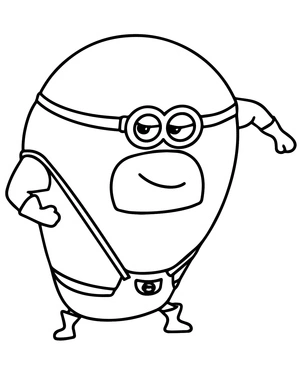 Dave the Mega Minion from Despicable Me 4 Coloring Page