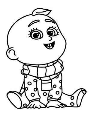 Gru Junior from Despicable Me 4 Coloring Page