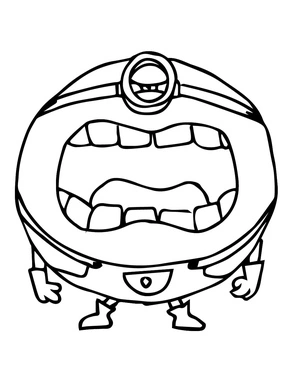 Jerry the Mega Minion from Despicable Me 4 Coloring Page