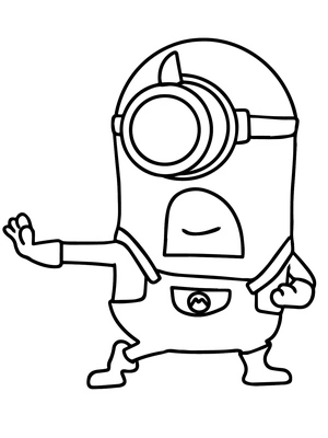 Mighty Mel the Minion from Despicable Me 4 Coloring Page